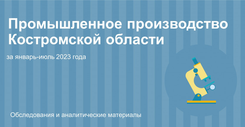 Промышленное производство в Костромской области за январь-июль 2023 года